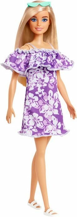 Loves the Ocean Purple Floral Dress with Ruffle - Barbie - Merchandise - Fisher Price - 0887961899887 - 13. juli 2021