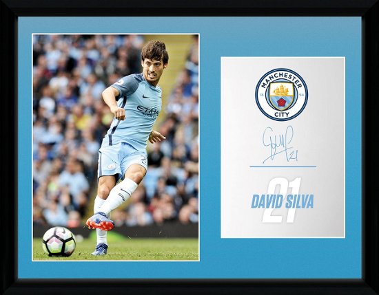 Manchester City - Silva 16/17 (Stampa In Cornice 30x40 Cm) - Manchester City - Merchandise -  - 5028486370887 - 