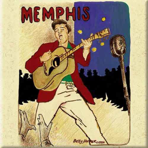 Elvis Presley Fridge Magnet: Memphis - Elvis Presley - Merchandise - EPE - 5055295314887 - October 17, 2014