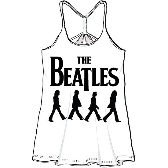 The Beatles Ladies Vest T-Shirt: Abbey Road Walking (Baby Doll) - The Beatles - Produtos - Apple Corps - Apparel - 5055295330887 - 