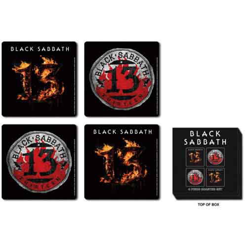 Black Sabbath Coaster Set: 13 - Black Sabbath - Produtos - Bravado - 5055295356887 - 29 de setembro de 2014