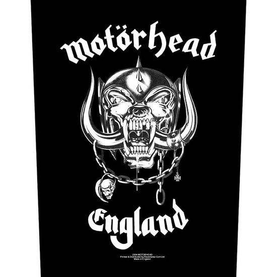 Motorhead Back Patch: England - Motörhead - Merchandise - PHD - 5055339724887 - August 19, 2019