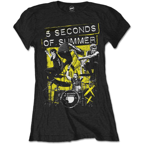 5 Seconds of Summer Ladies T-Shirt: Live! - 5 Seconds of Summer - Merchandise - Unlicensed - 5055979913887 - 