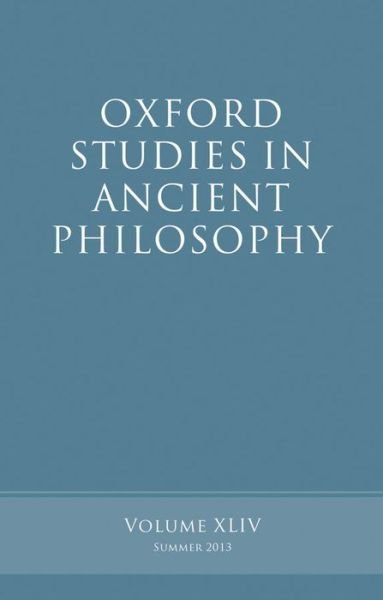 Cover for Brad Inwood · Oxford Studies in Ancient Philosophy, Volume 44 - Oxford Studies in Ancient Philosophy (Innbunden bok) (2013)