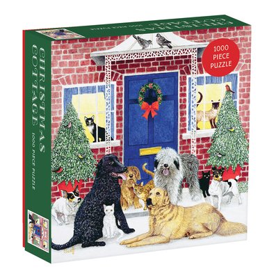 Cover for Galison · Christmas Cottage Square Boxed 1000 Piece Puzzle (SPILL) (2019)