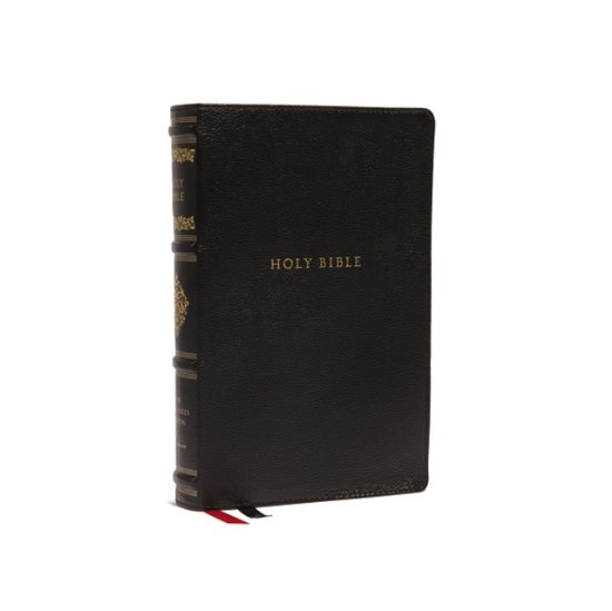 Cover for Thomas Nelson · NKJV, Wide-Margin Reference Bible, Sovereign Collection, Genuine Leather, Black, Red Letter, Comfort Print: Holy Bible, New King James Version (Leather Book) (2022)