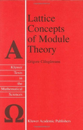 Cover for Grigore Calugareanu · Lattice Concepts of Module Theory - Texts in the Mathematical Sciences (Hardcover Book) [2000 edition] (2000)