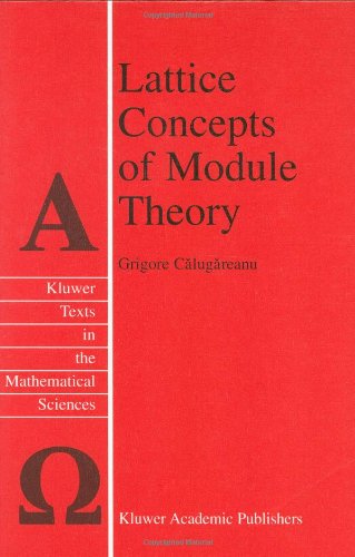Lattice Concepts of Module Theory - Texts in the Mathematical Sciences - Grigore Calugareanu - Books - Springer - 9780792364887 - August 31, 2000