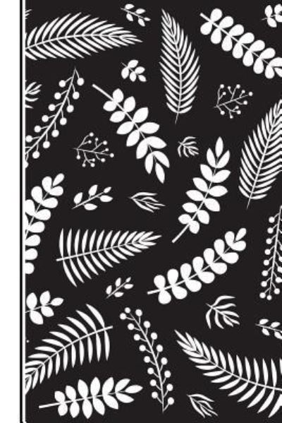 Cover for Cute Notebook Factory · Cute Leaf Theme Notebook in Black and White 6X9 (Paperback Book) (2018)