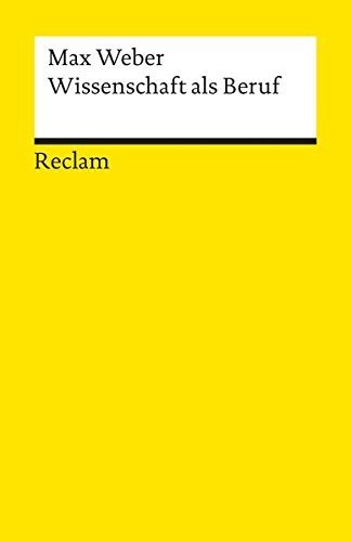 Cover for Max Weber · Reclam UB 09388 Weber.Wissensch.a.Beruf (Bog)