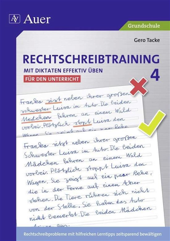 Cover for Tacke · Rechtschreibtraining.4 Unterr. (Book)