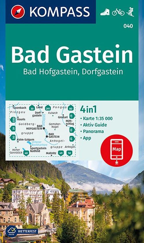 Kompass Wandern- Rad- & Skikarte: Bad Gastein, Bad Hofgastein, Dorfgastein - Mair-Dumont / Kompass - Bücher - Skompa - 9783991210887 - 1. April 2021