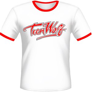 Cover for Teen Wolf · Logo White W/red Trim (T-shirt) [size L] (2013)