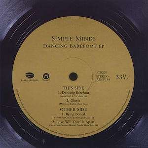 Cover for Simple Minds · Dancing Barefoot EP (CD) [Limited edition] (2001)