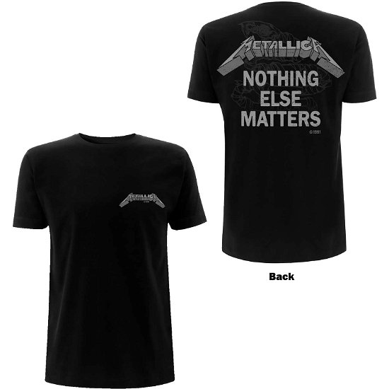 Metallica Unisex T-Shirt: Nothing Else Matters (Back Print) - Metallica - Merchandise -  - 5056187758888 - 