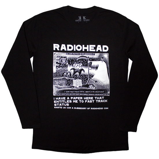 Cover for Radiohead · Radiohead Unisex Long Sleeve T-Shirt: Ice Caps (Black) (CLOTHES) [size M] (2025)