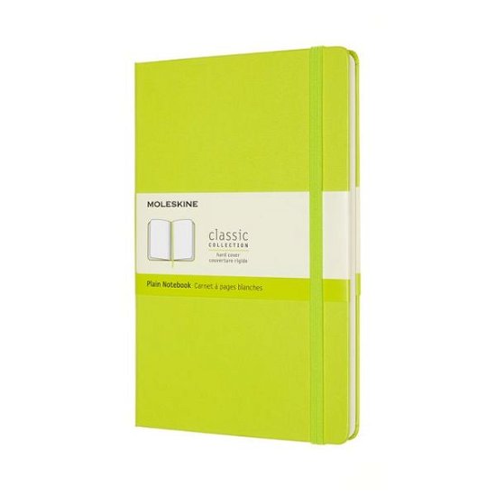 Cover for Moleskine Large Plain Hardcover Notebook: Lemon Green (Buch) (2020)