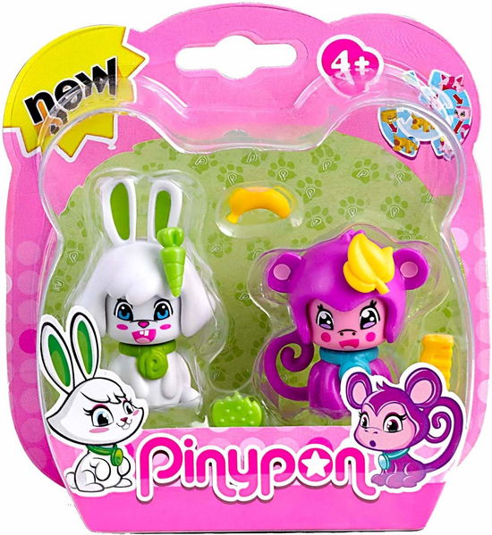 Pinypon - 2 Cuccioli - Coniglio E Scimmia - Pinypon - Merchandise - Famosa - 8410779059888 - 