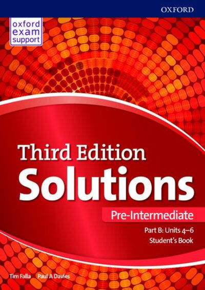 Cover for Paul Davies · Solutions: Pre-Intermediate: Student's Book B Units 4-6: Leading the way to success - Solutions (Paperback Book) [3 Revised edition] (2019)