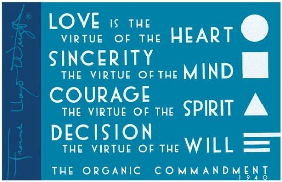 Frank Lloyd Wright The Organic Commandment Magnet - Frank Lloyd Wright - Merchandise - Galison - 9780735346888 - March 14, 2016