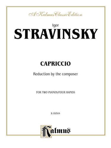 Cover for Igor Stravinsky · Stravinsky Capriccio 2p4h (Pocketbok) [Kalmus edition] (1985)