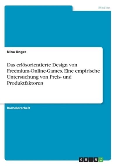 Cover for Unger · Das erlösorientierte Design von F (N/A)
