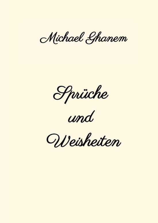 Cover for Ghanem · Sprüche und Weisheiten (Book) (2020)