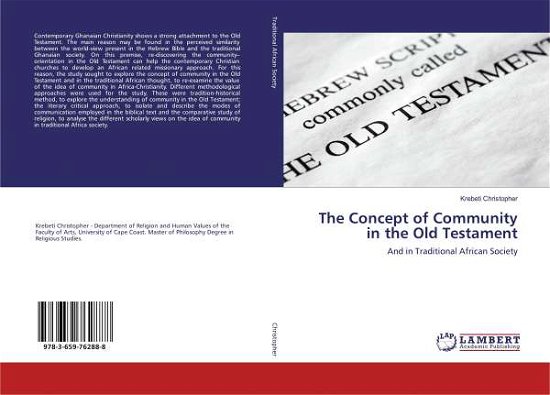 Cover for Christopher · The Concept of Community in (Bok)