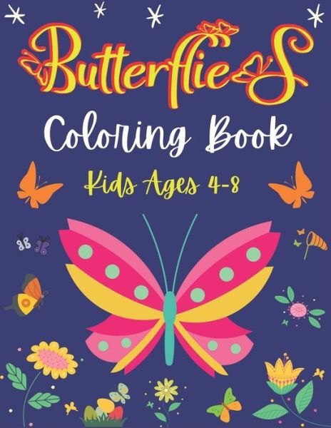 Cover for Drowsa Publications · Butterflies Coloring Book Kids Ages 4-8 (Pocketbok) (2020)