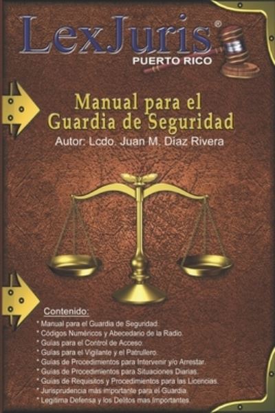 Cover for Juan M Diaz Rivera · Manual para el Guardia de Seguridad (Paperback Book) (2020)