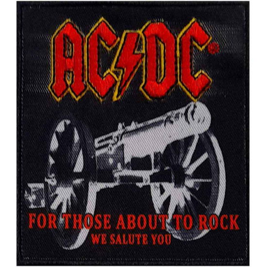 AC/DC Printed Patch: Canon Woven Logo (Standard) - AC/DC - Merchandise -  - 5056368695889 - 