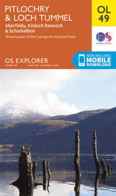 Pitlochry & Loch Tummel, Aberfeldy, Kinloch Rannoch & Schiehallion - OS Explorer Map - Ordnance Survey - Livros - Ordnance Survey - 9780319242889 - 10 de junho de 2015