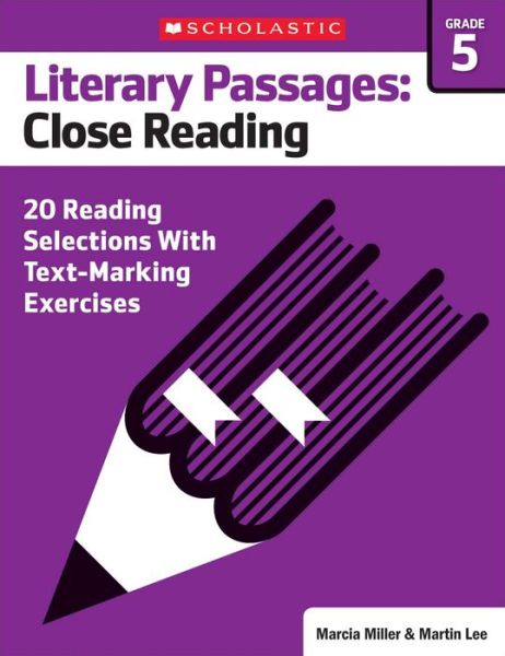 Cover for Martin Lee · Literary Passages : Close Reading : Grade 5 20 Reading Selections With Text-Marking Exercises (Paperback Book) (2016)