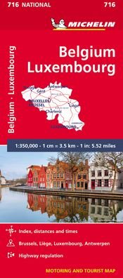 Belgium & Luxembourg - Michelin National Map 716 - Michelin - Boeken - Michelin Editions des Voyages - 9782067253889 - 23 juni 2022