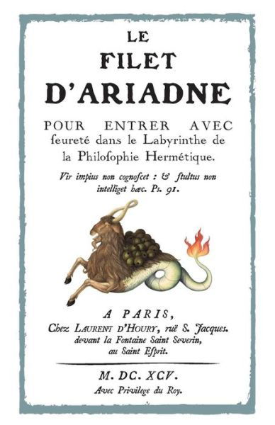 Cover for Inconnu · Le Filet d'Ariadne (Paperback Book) (2018)