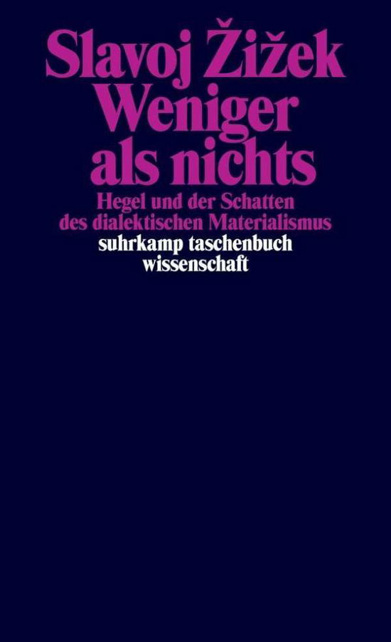 Suhr.TB.Wi 2188 Zizek.Weniger als nicht - Slavoj Iek - Books - - 9783518297889 -