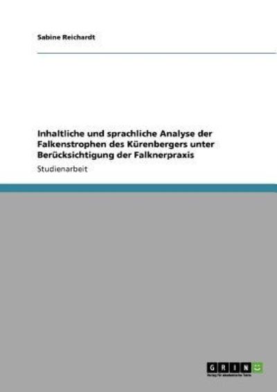 Cover for Reichardt · Inhaltliche und sprachliche A (Book) [German edition] (2013)