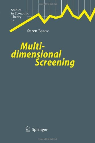 Cover for Suren Basov · Multidimensional Screening - Studies in Economic Theory (Paperback Book) [Softcover reprint of hardcover 1st ed. 2005 edition] (2010)