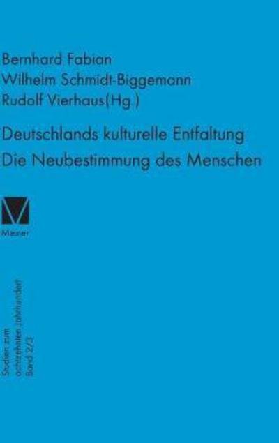 Cover for Wilhelm Schmidt-Biggemann · Deutschlands kulturelle Entfaltung 1763-1789 (Hardcover Book) (1980)