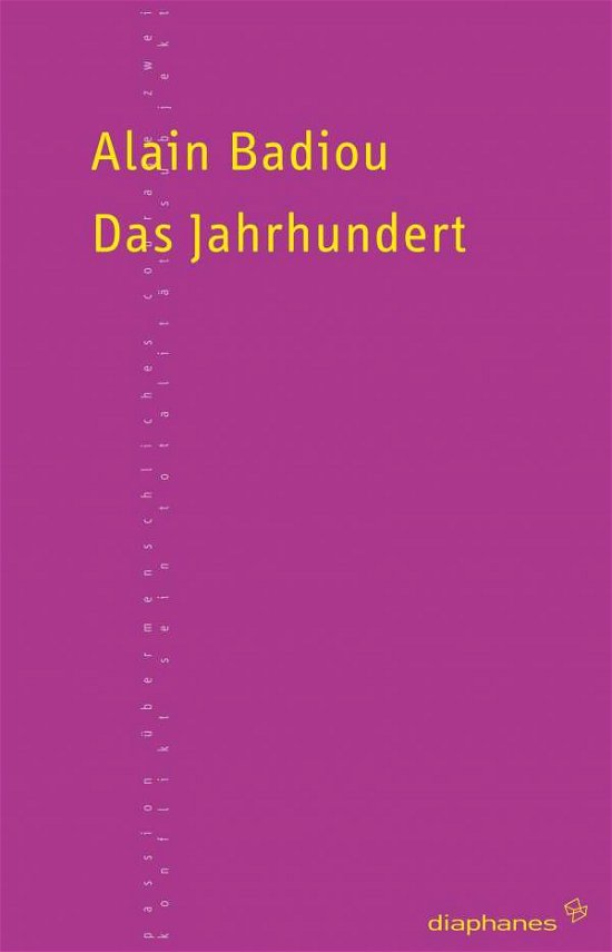 Cover for Alain Badiou · Jahrhundert (Book)