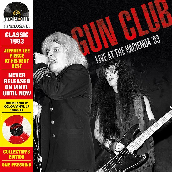 Cover for The Gun Club · Live at the Hacienda '83 (Red / White Splatter Vinyl) (RSD 2022) (LP) [Reissue edition] (2022)