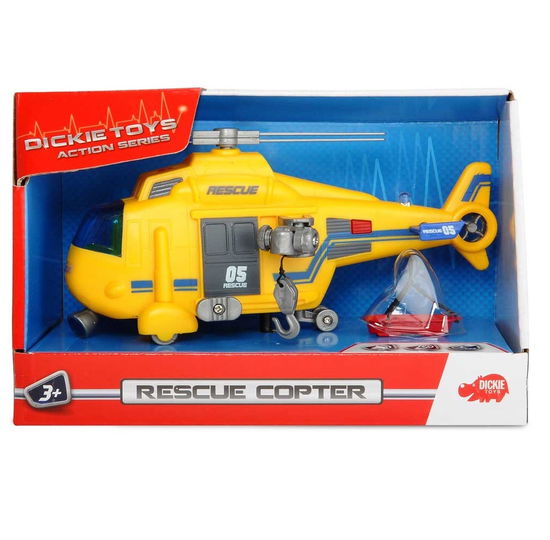 Rescue Copter free wheel 18 cm light, sound, manua - Dickie - Gadżety - Dickie Spielzeug - 4006333048890 - 1 sierpnia 2018