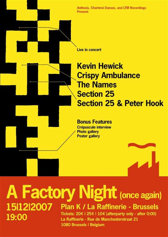 Cover for A Factory Night (Once Again) (Pal) (DVD) (2017)