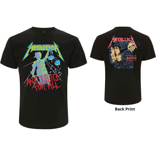 Metallica Unisex T-Shirt: And Justice For All (Original) (Back Print) - Metallica - Merchandise - PHD - 5056187711890 - 17. Dezember 2018