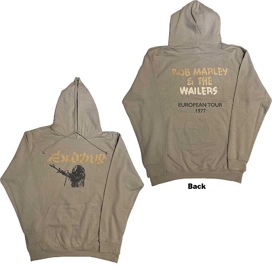 Cover for Bob Marley · Bob Marley Unisex Pullover Hoodie: Exodus Mic Photo Wailers Tour 77 (Back Print &amp; Hi-Build) (Hoodie) [size S]