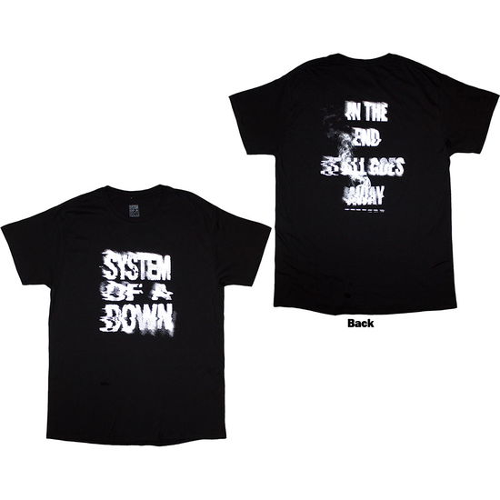 System Of A Down Unisex T-Shirt: All Goes Away (Black) (Back Print) - System Of A Down - Produtos - - 5056836446890 - 21 de maio de 2025