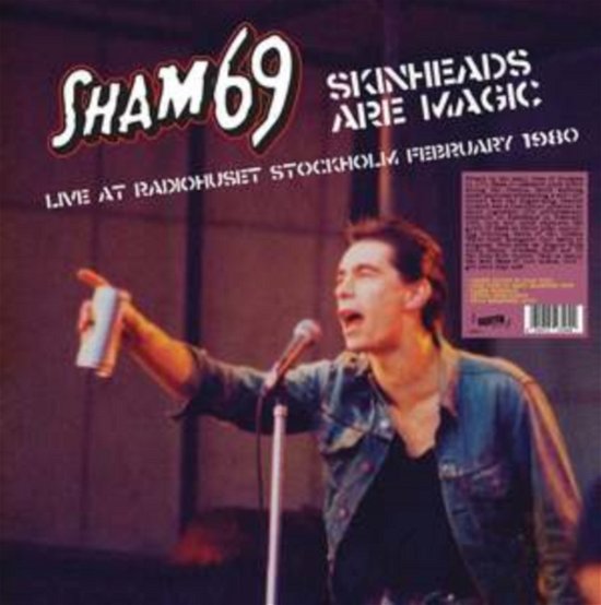 Cover for Sham 69 · Skinheads Are Magic - Live In Stockholm 02/02/1980 (Red Marbled Vinyl) (LP) (2024)