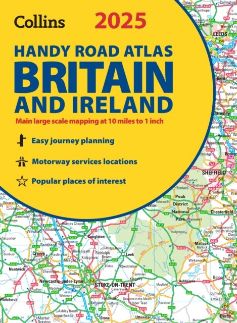 Cover for Collins Maps · 2025 Collins Handy Road Atlas Britain and Ireland: A5 Spiral - Collins Road Atlas (Spiralbog) (2024)