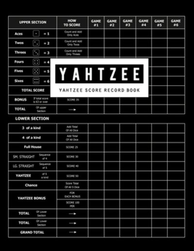 Yahtzee Score Record - Bg Publishing - Boeken - Independently Published - 9781087197890 - 3 augustus 2019