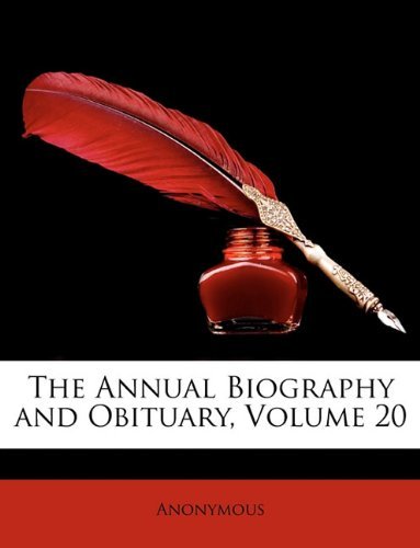 Cover for Anonymous · The Annual Biography and Obituary, Volume 20 (Paperback Book) (2010)